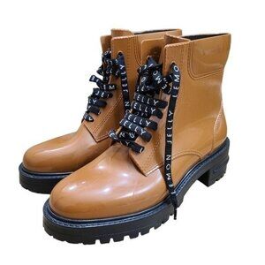 LEMON JELLY Cailyn Brown Ankle Lace Up Boots Size 8.5 US PVC
